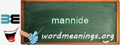 WordMeaning blackboard for mannide